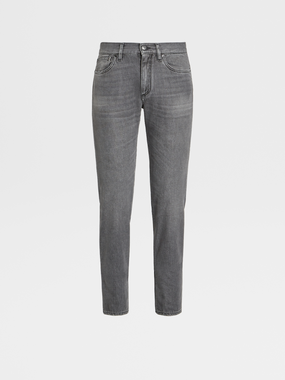 Grey Vintage Cotton 5-Pocket Jeans